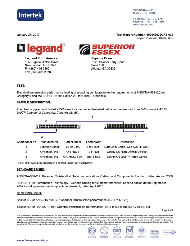 CAT 6+ UTP 2 CONNECTOR 7M