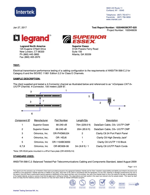 CAT 6+ UTP 4 CONNECTOR 100M