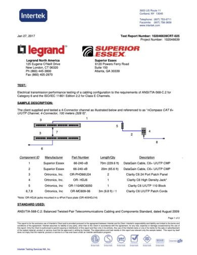 CAT 6+ UTP 4 CONNECTOR 100M