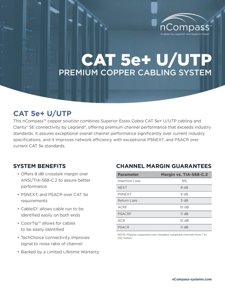 nCompass-CAT5e+ UTP-datasheet