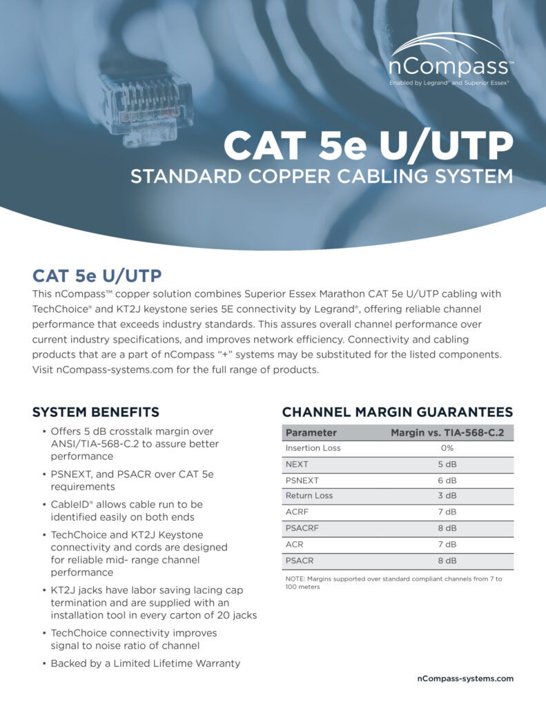 nCompass-CAT5e UTP-datasheet