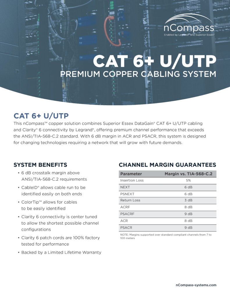 nCompass-CAT6+ UTP-datasheet